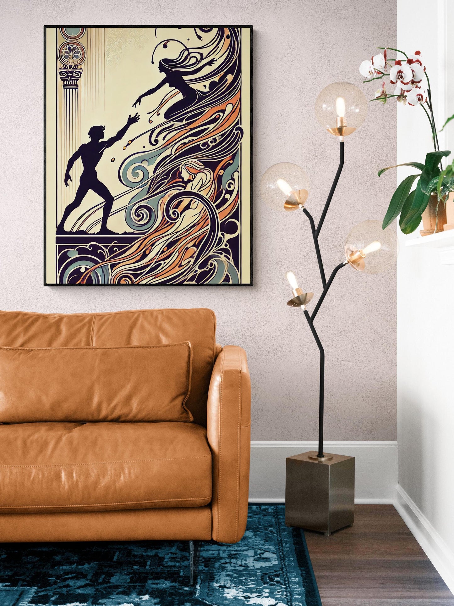 Orpheus and Eurydice | Ancient Greek Mythology | Lovers Tragedy | Literary | Gods and Goddess Myth | Living Room | Home Decor | Art Print