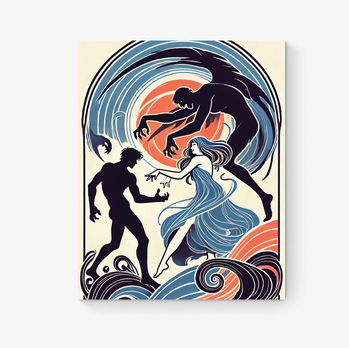 Orpheus and Eurydice | Ancient Greek Mythology | Lovers Tragedy | Literary | Gods and Goddesses Myth | Living Room | Home Decor | Art Print