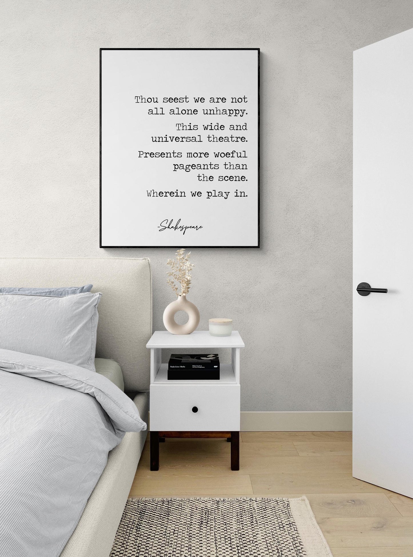 This Wide And Universal Theatre by William Shakespeare | Literary | As You Like It | Living Room | Home Decor | Typography Art Print