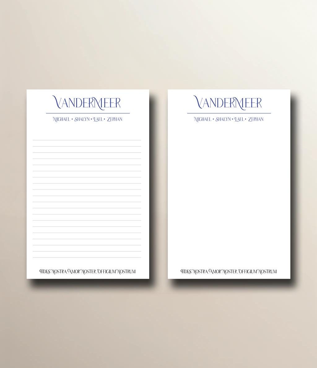 Personalized Stationary | Includes Last and First Names As Well As A Quote or Family Motto | Custom Children's Letterhead Design