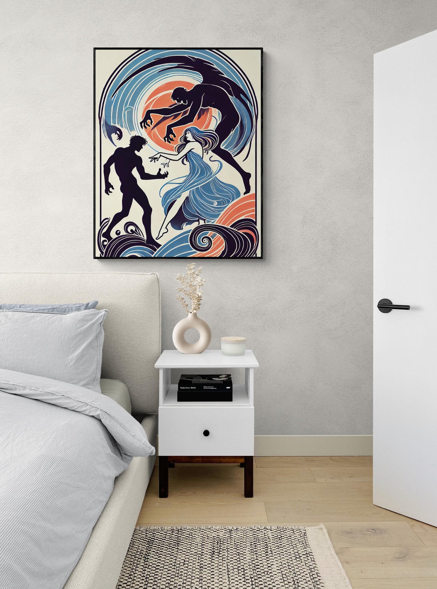 Orpheus and Eurydice | Ancient Greek Mythology | Lovers Tragedy | Literary | Gods and Goddesses Myth | Living Room | Home Decor | Art Print
