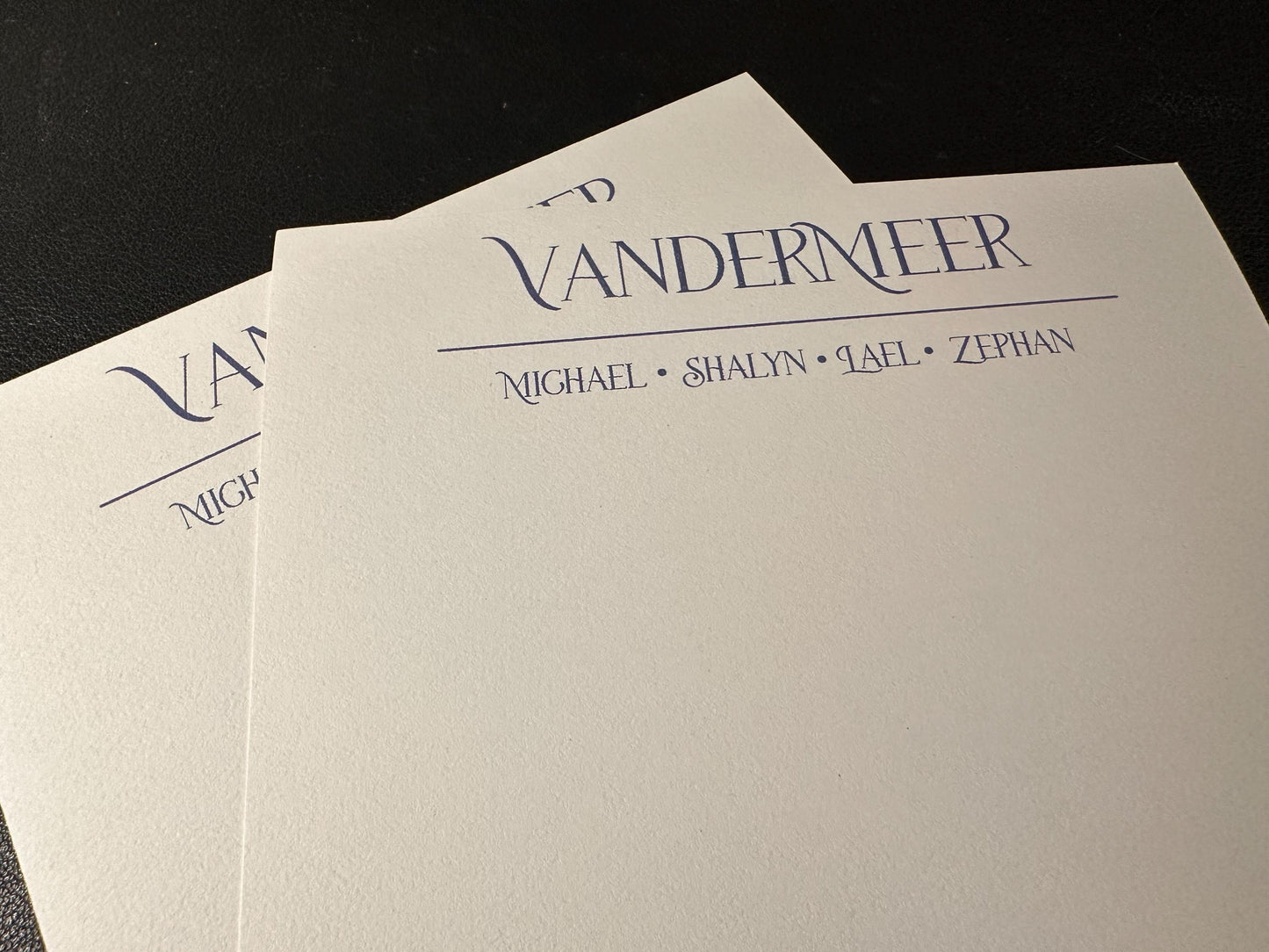 Personalized Stationary | Includes Last and First Names As Well As A Quote or Family Motto | Custom Children's Letterhead Design