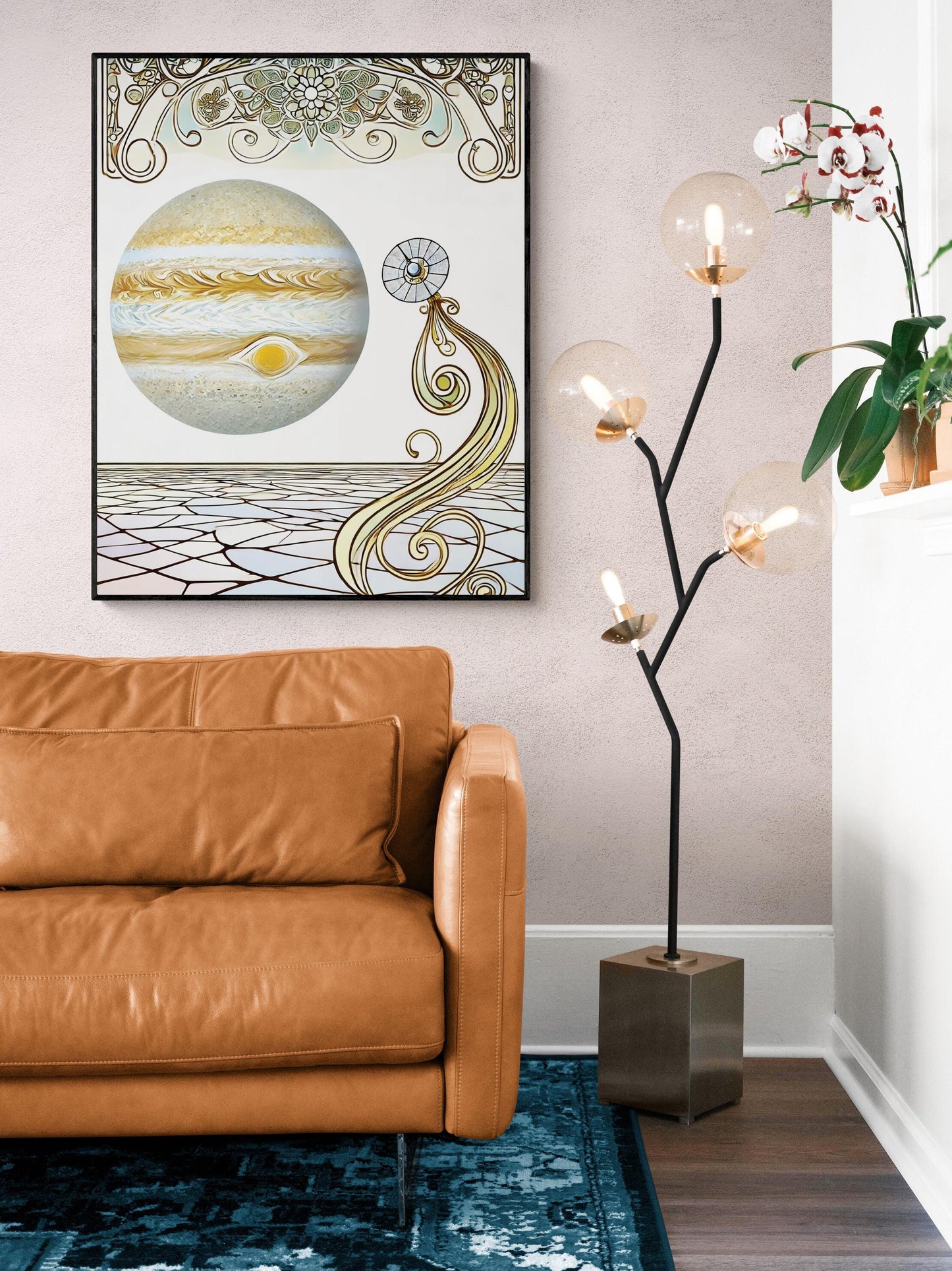 Europa Clipper Mission Art | Art Nouveau | Retro Sci Fi | Jupiter Moon | Space Exploration | Living Room Home Decor | NASA Fine Art Print