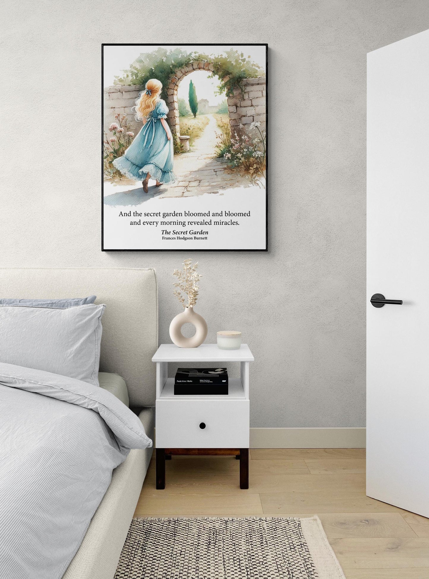 Every Morning Revealed New Miracles | The Secret Garden | Frances Hodgson Burnett | Home Decor | Watercolor Literature | Literary Art Print