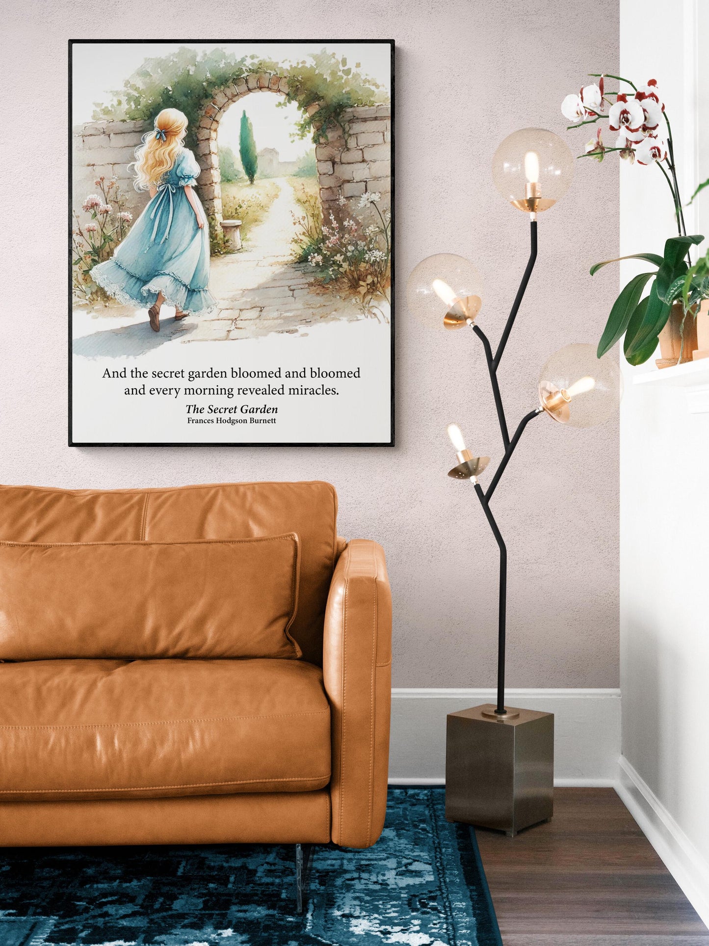 Every Morning Revealed New Miracles | The Secret Garden | Frances Hodgson Burnett | Home Decor | Watercolor Literature | Literary Art Print