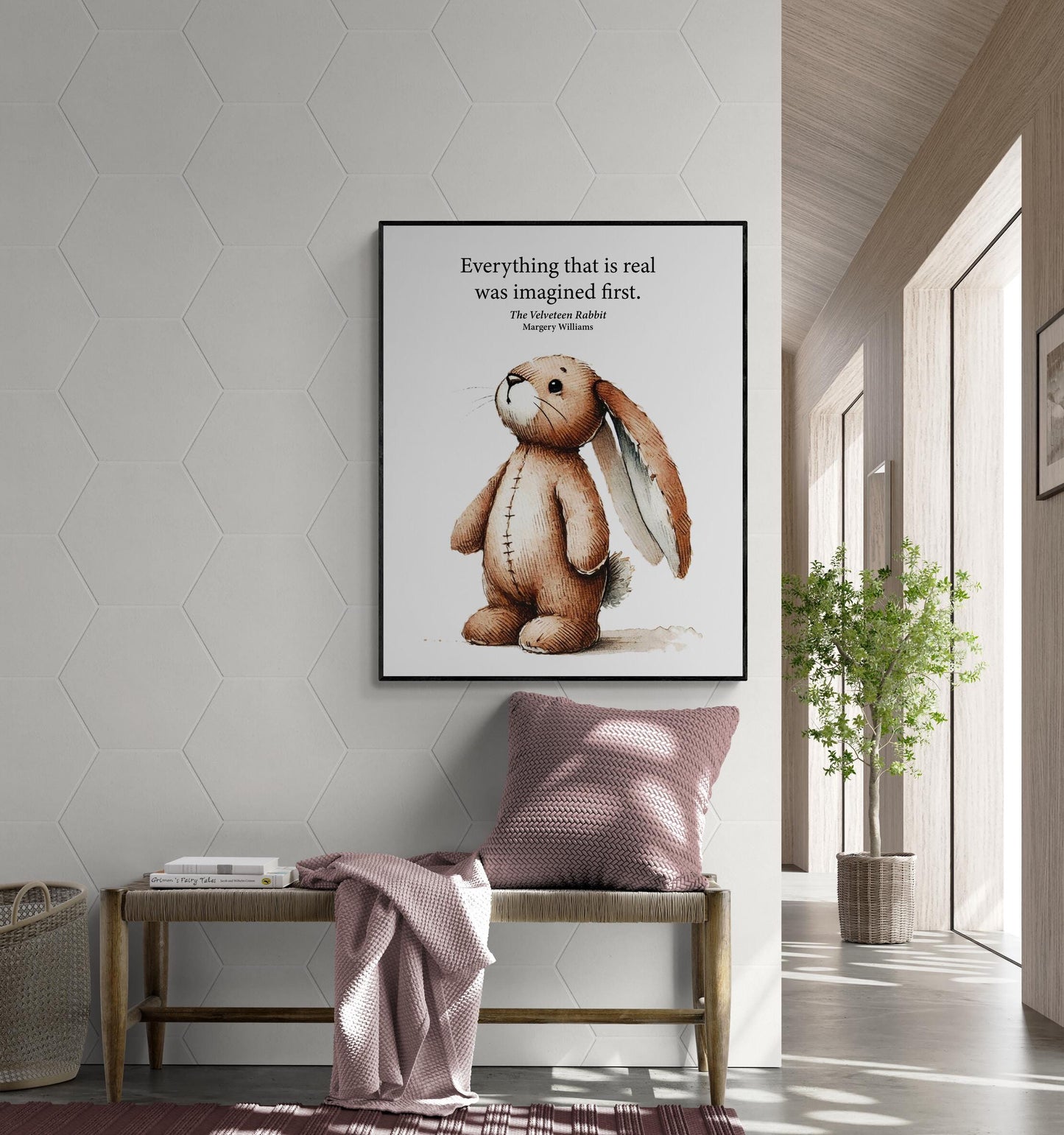 Everything That Is Real | The Velveteen Rabbit | Margery Williams | Children's Literature | Home Decor | Watercolor | Literary Art Print