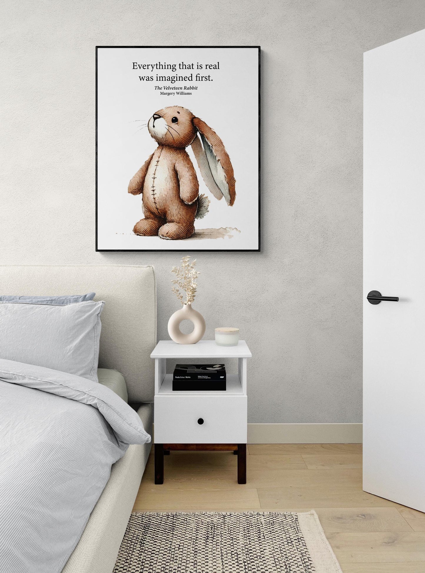 Everything That Is Real | The Velveteen Rabbit | Margery Williams | Children's Literature | Home Decor | Watercolor | Literary Art Print