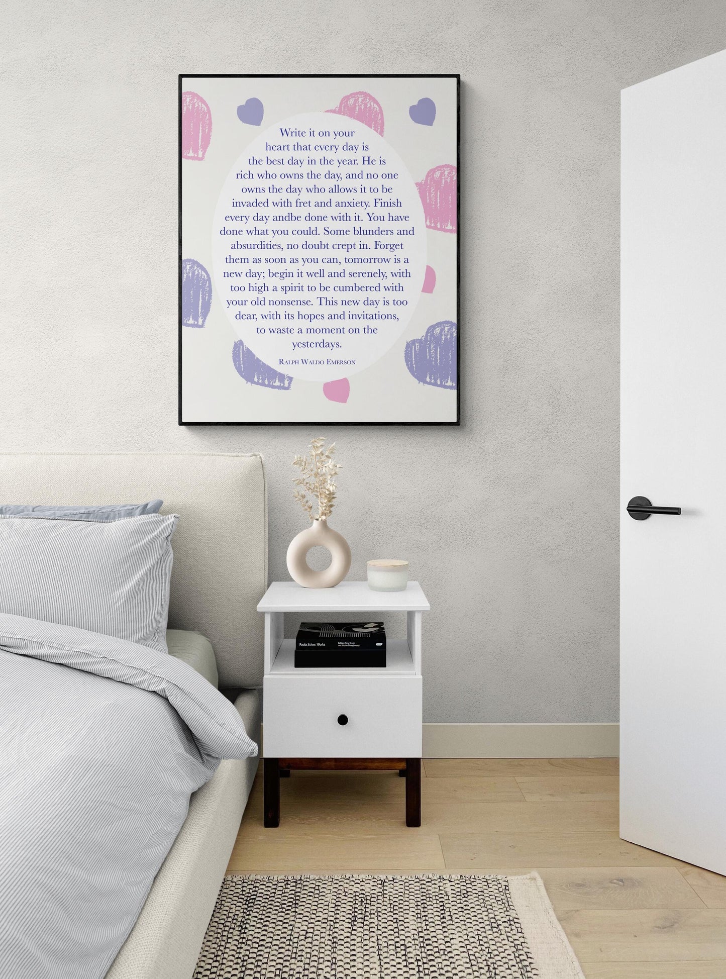 Write It On Your Heart | Ralph Waldo Emerson Quote | Poem Poetry | Home Decor Wall Artwork | Inspirational Gifts | Literary | Art Print