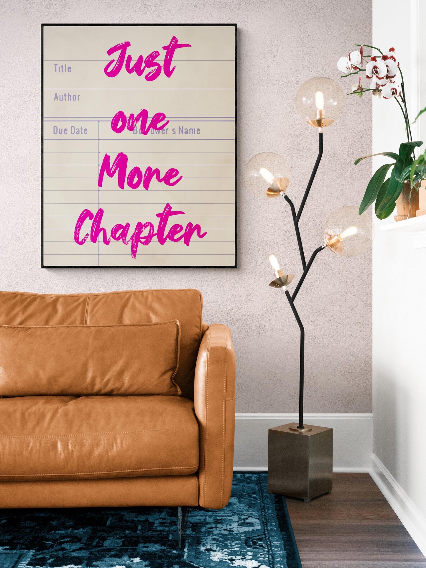 Just One More Chapter | Bookish Wall Art | Retro Library Card | Gift For Her Poster | Book Reader | Home Decor | Literary Art Print