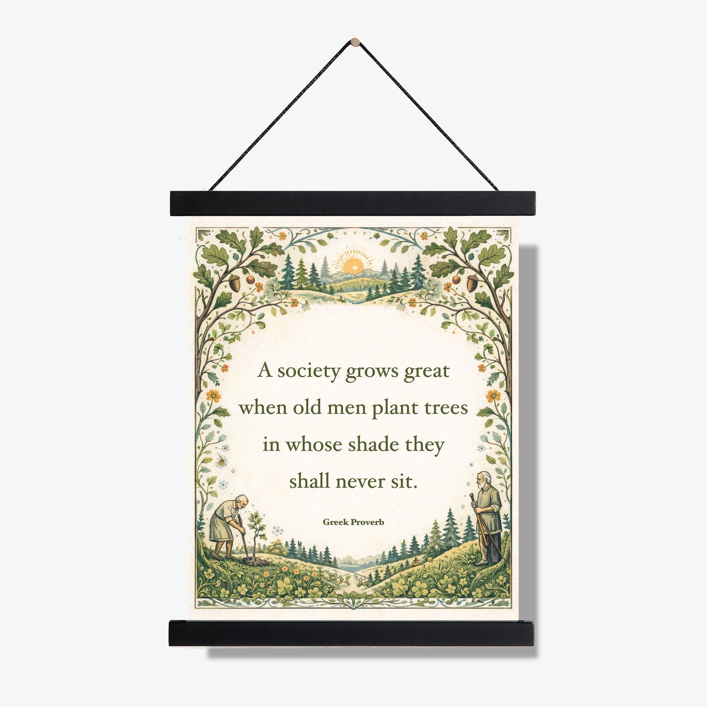 Society Grows Art Print | Home Decor Greek Proverb | Literary | Inspirational | Poster