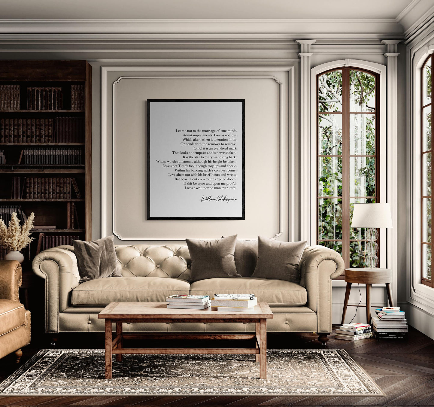 Shakespeare Quote Art Print | Sonnet 116 | Let Me Not To the Marriage Of True Minds | As You Like It | Home Decor | Literary Poster