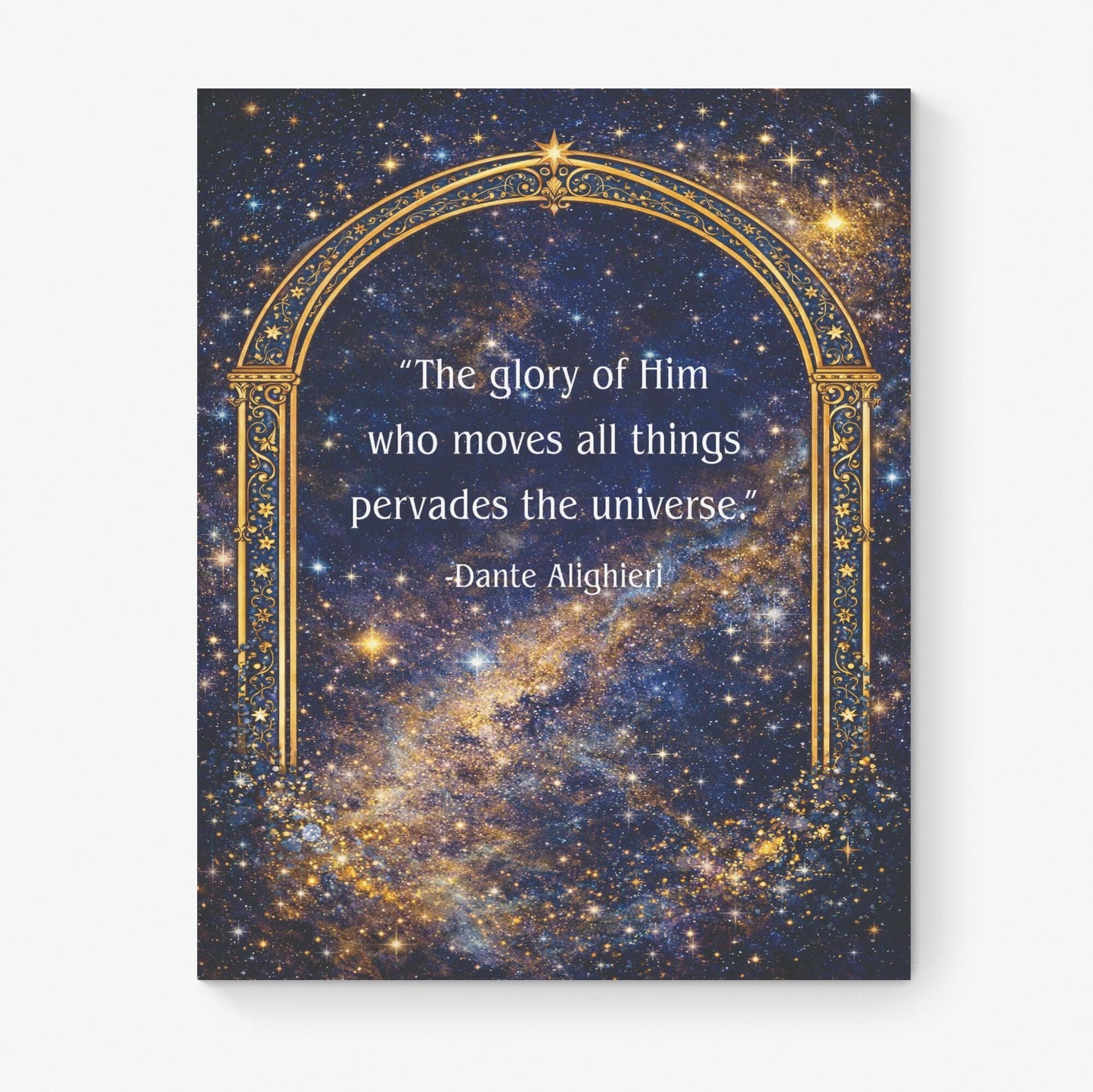 Dante Quote Art Print | Glory of Him | Divine Comedy | Literary Home Decor | Celestial Poster