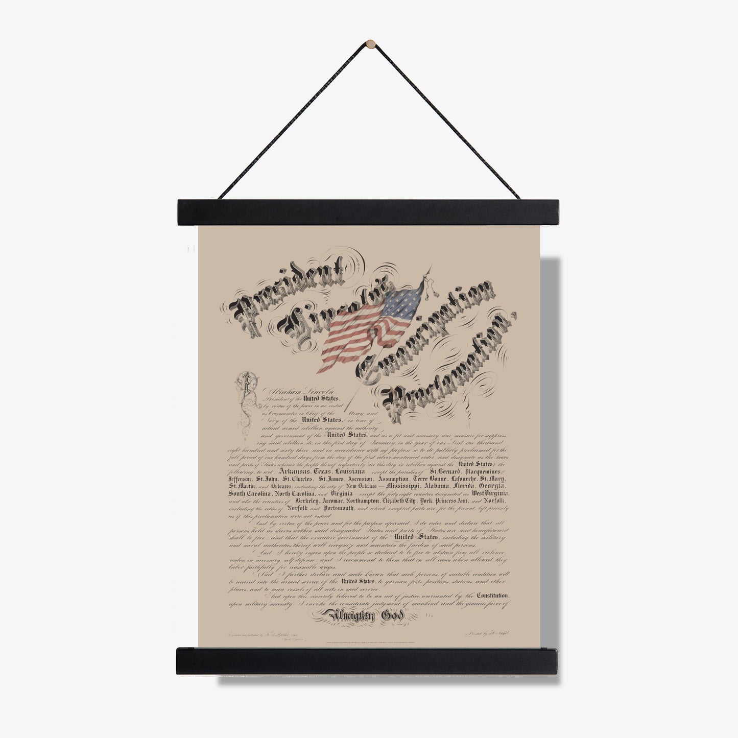 The Emancipation Proclamation | Art Print | The Civil War | United States | Abraham Lincoln | Historical | Vintage Home Decor Poster