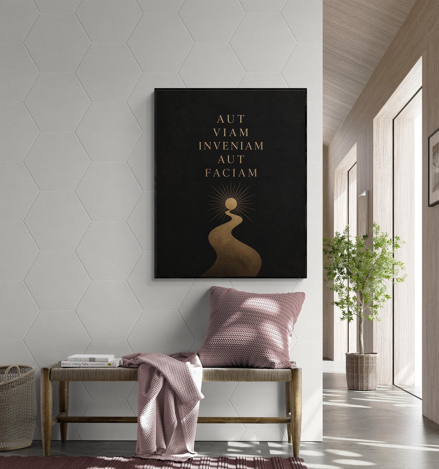 Aut Viam Inveniam Aut Faciam Wall Art Print, Hannibal Quote | Latin Quote, Classical Motivation Poster, Stoic Philosophy Home Decor