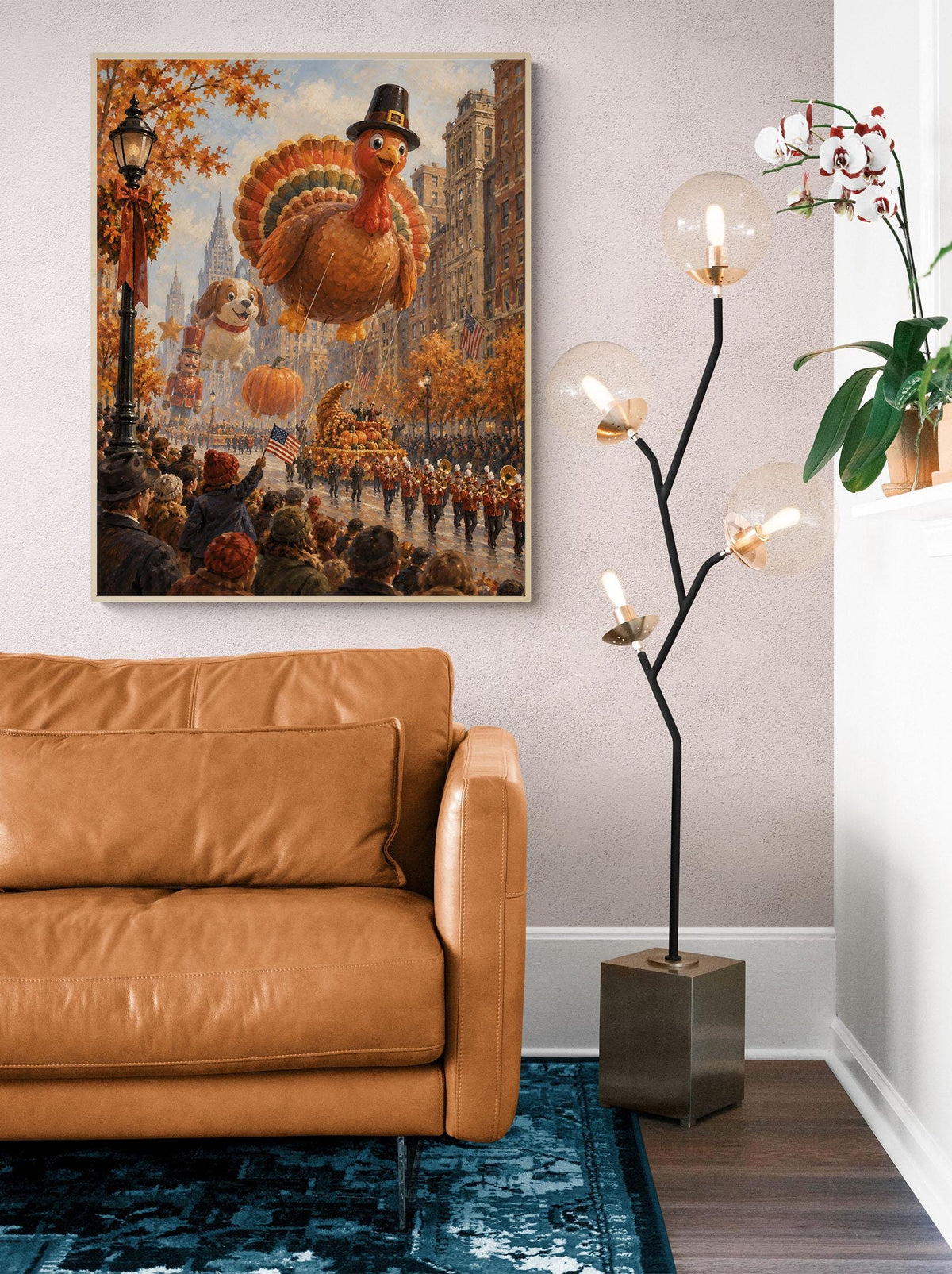 Thanksgiving Parade Art Print | October | Vintage Turkey Balloon | Autumn Home Decor
