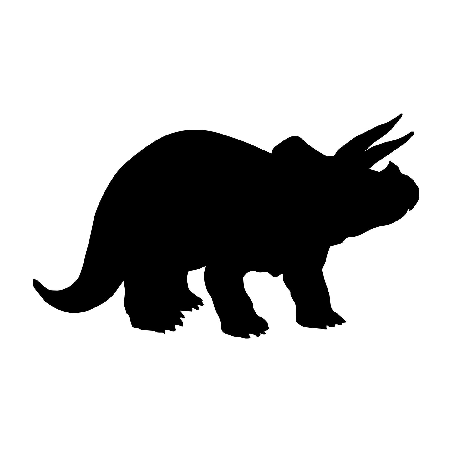 Dinosaurs Silhouettes 8"x8" Bundle of 4 Art Print Posters | Brachiosaurus, Triceratops, Tyrannosaurus Rex, Velociraptor | Jurassic Park