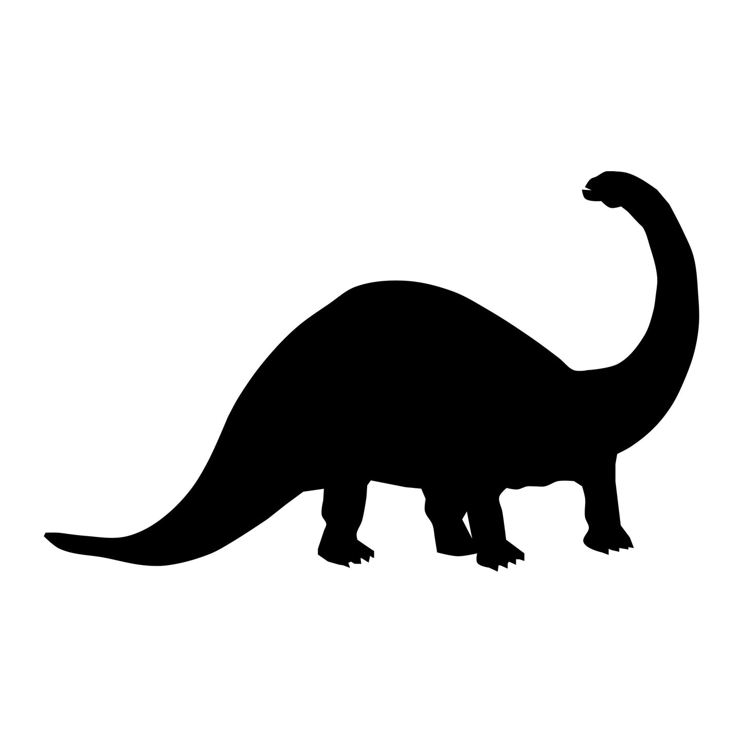 Dinosaurs Silhouettes 8"x8" Bundle of 4 Art Print Posters | Brachiosaurus, Triceratops, Tyrannosaurus Rex, Velociraptor | Jurassic Park