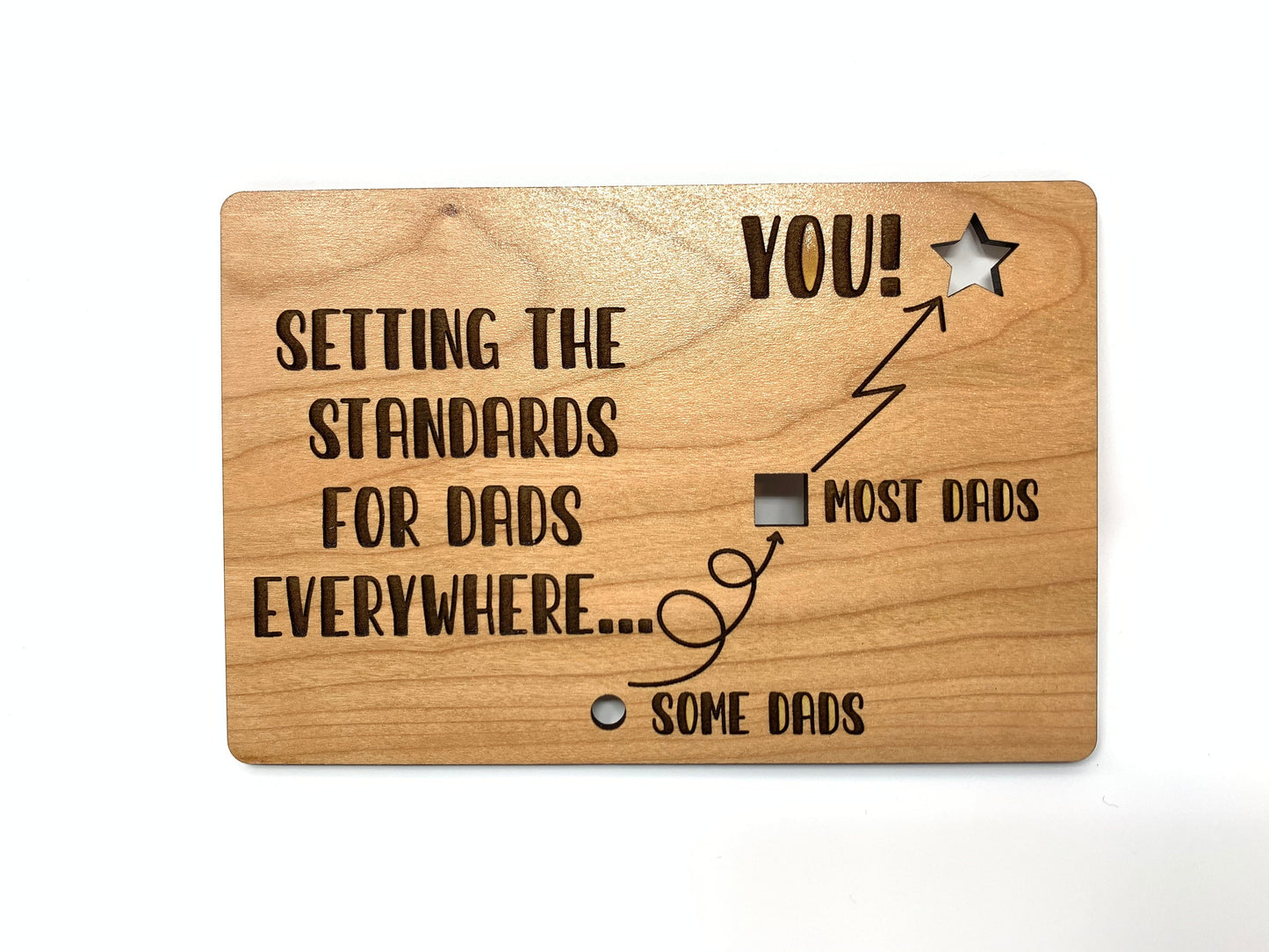 Setting The Standards For Dads Everywhere | Wood Card | Father's Day | Dad Birthday Gift