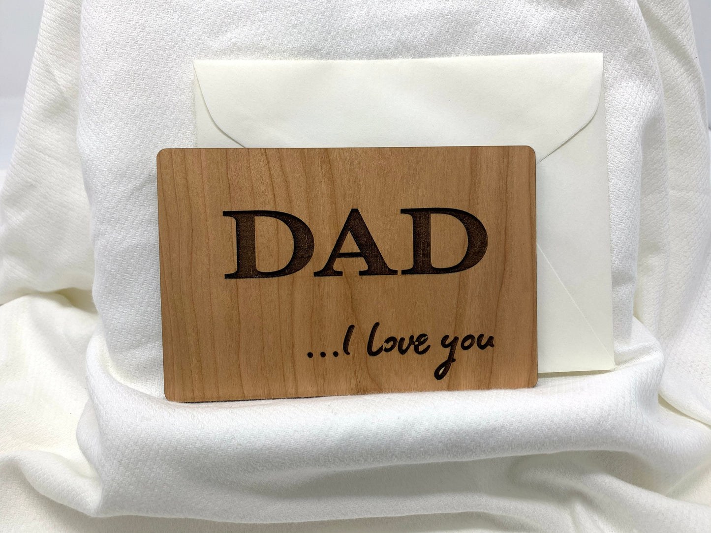 Dad... I love you Wood Card | Father's Day | Dad Birthday Gift
