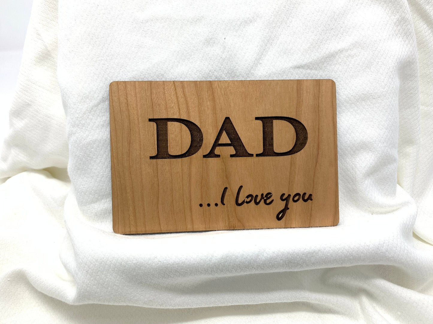 Dad... I love you Wood Card | Father's Day | Dad Birthday Gift