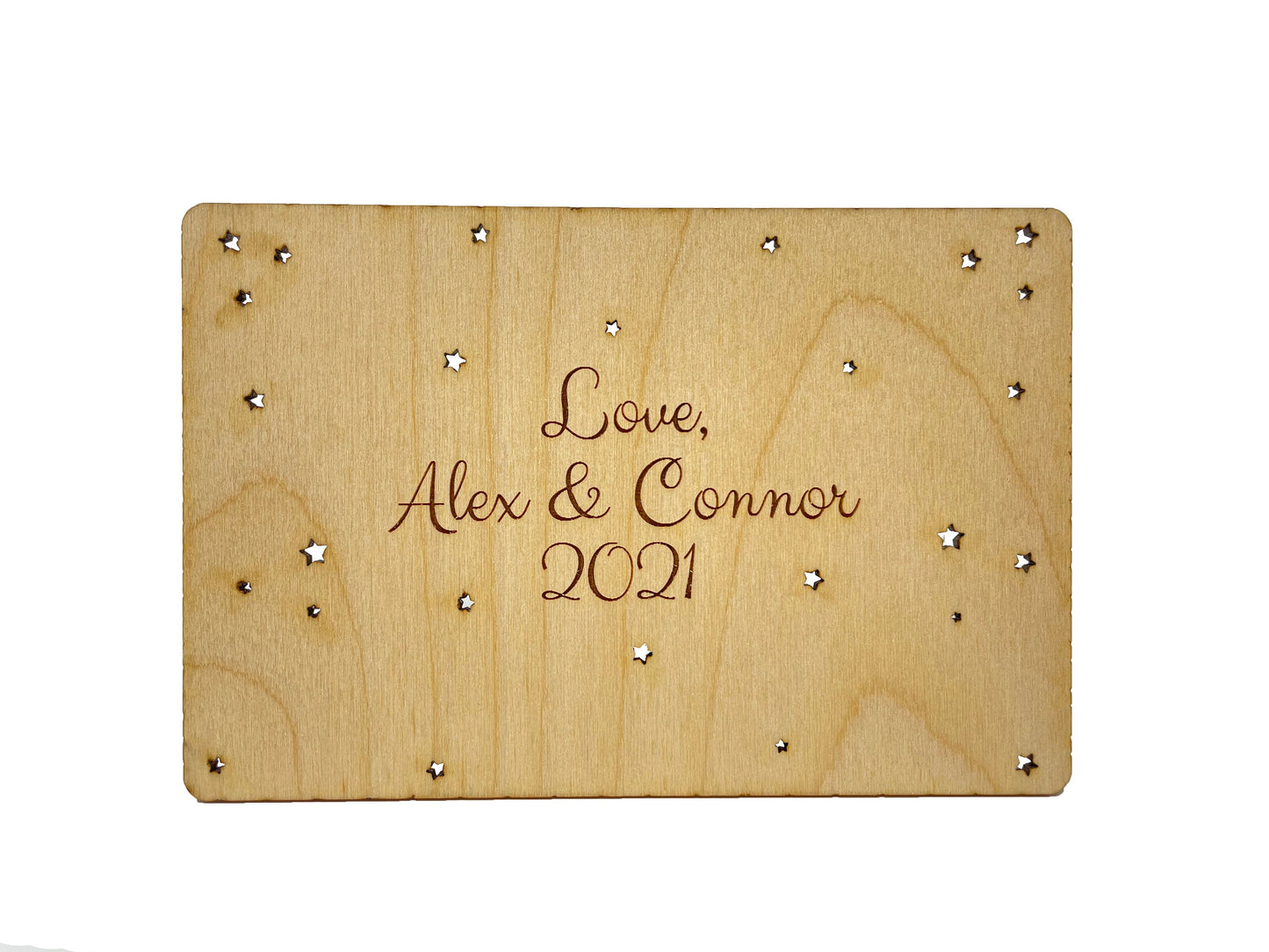 Best Dad In The Galaxy Wood Card | Father's Day | Gift