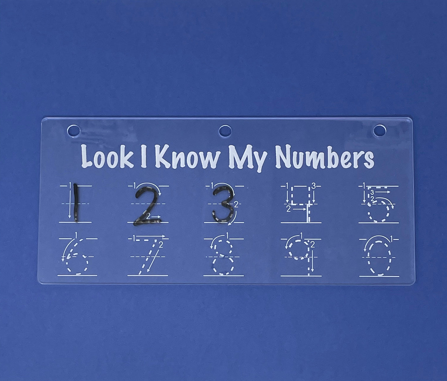 Numbers 0-9 | Look I Know My Series | Early Education | Mathematics Supplement | Practicing writing | Reusable Acrylic