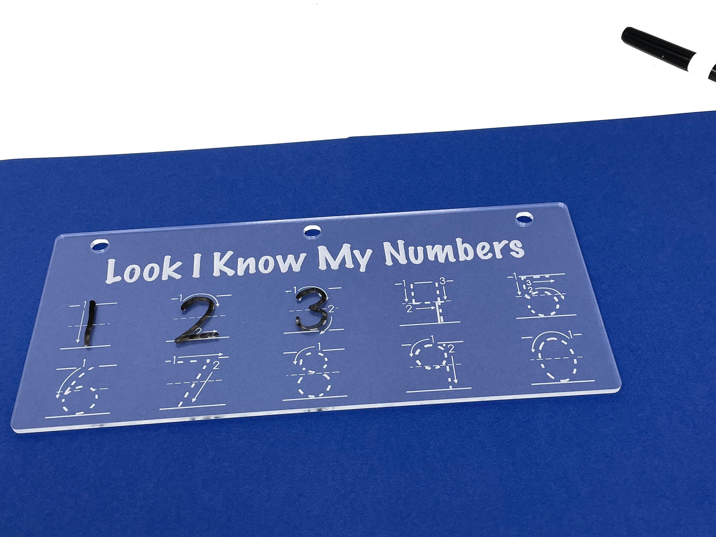 Numbers 0-9 | Look I Know My Series | Early Education | Mathematics Supplement | Practicing writing | Reusable Acrylic
