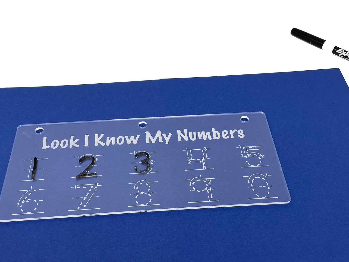 Numbers 0-9 | Look I Know My Series | Early Education | Mathematics Supplement | Practicing writing | Reusable Acrylic
