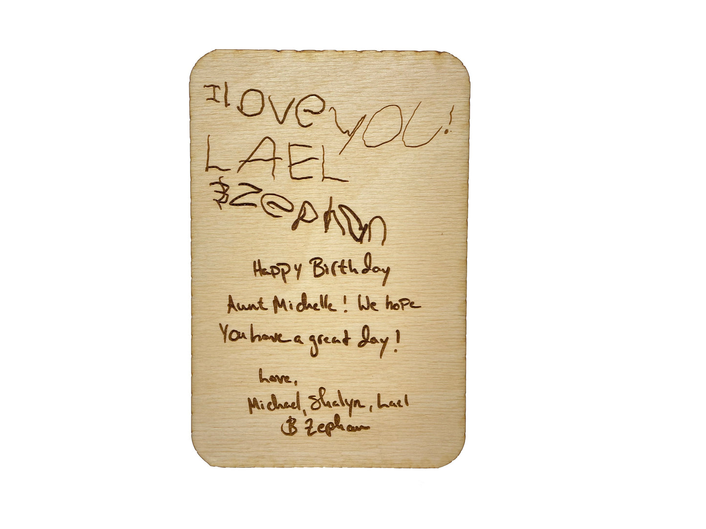 Happy Birthday Card | Camping Theme | Warmest Wishes On Your Birthday | Made of Baltic Birch Wood
