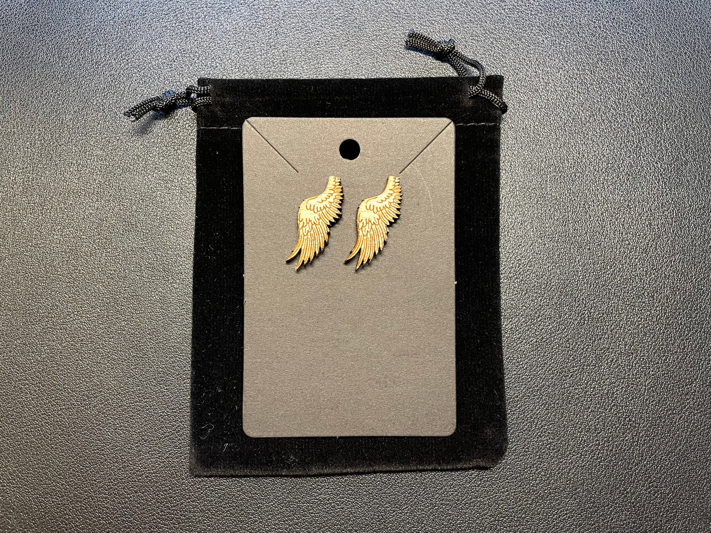 Wings of Icarus Ear Climber | Wood Wings | Stud Earring Backing