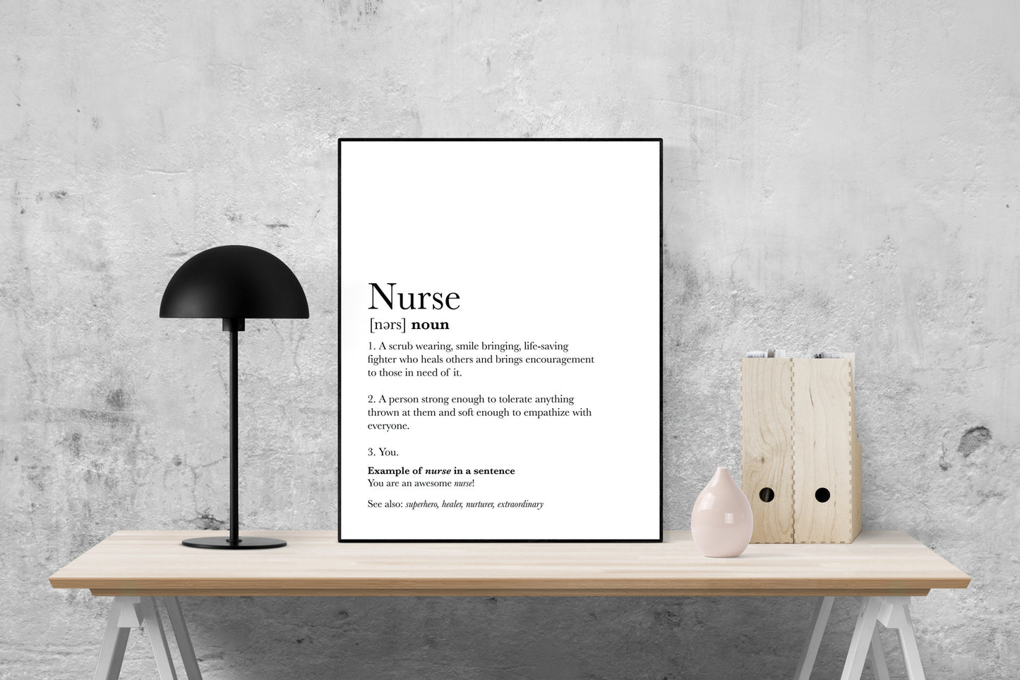 Nurse Definition | Art Print | Coworker Gift