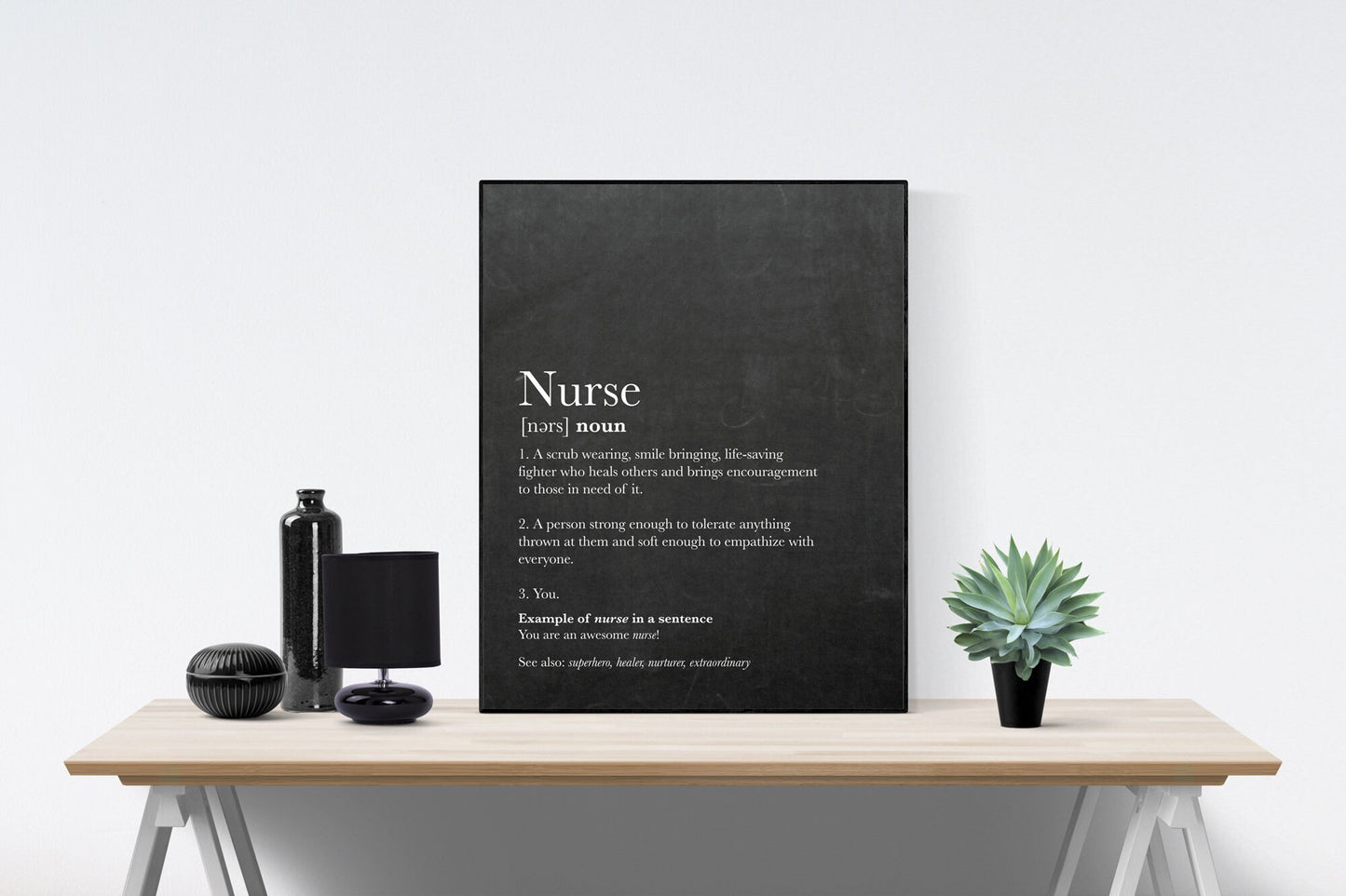 Nurse Definition | Art Print | Coworker Gift