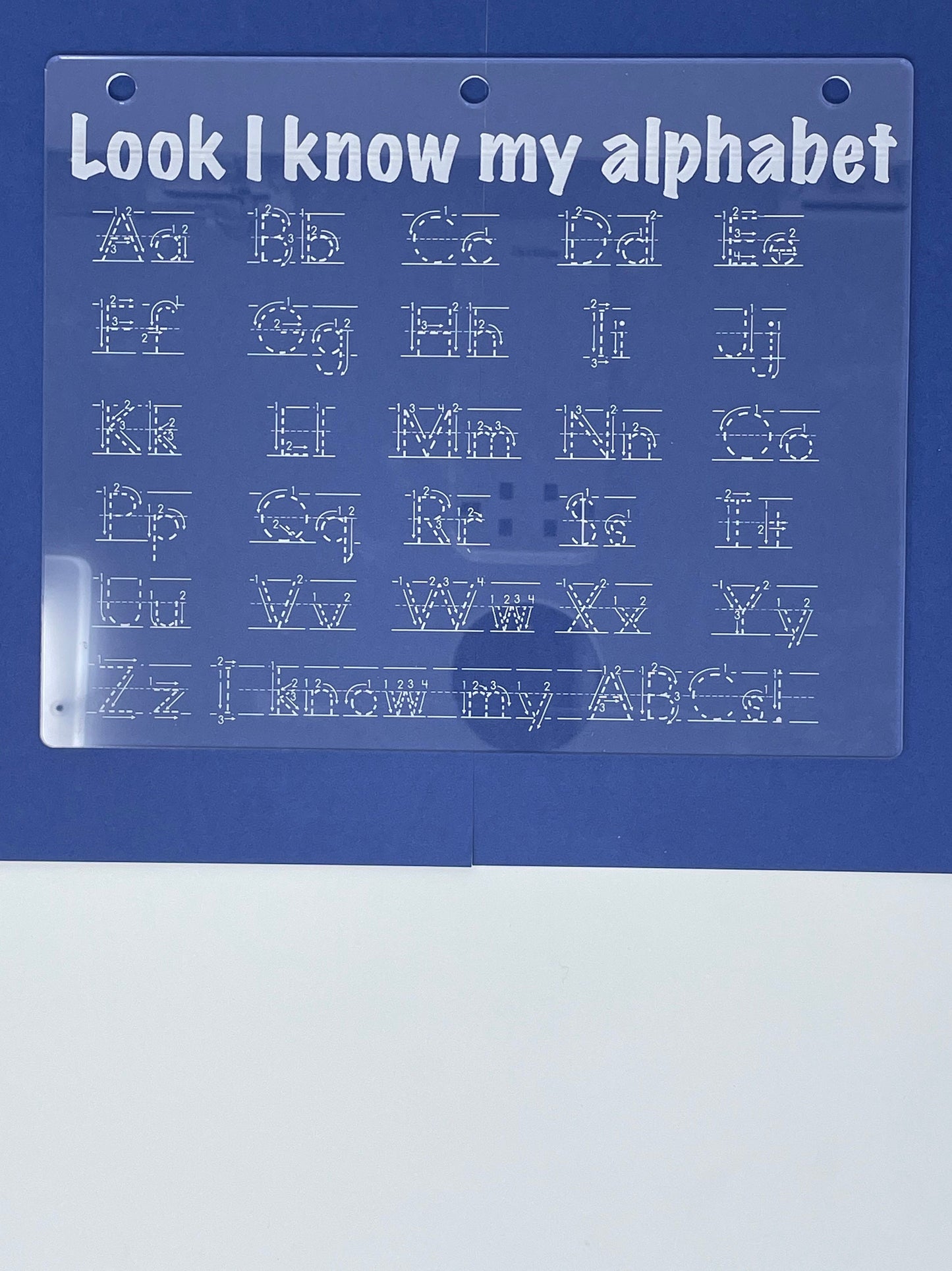 My ABCs | Look I Know My Series | Early Education | Penmanship Practice On Acrylic | Each letter of the Alphabet