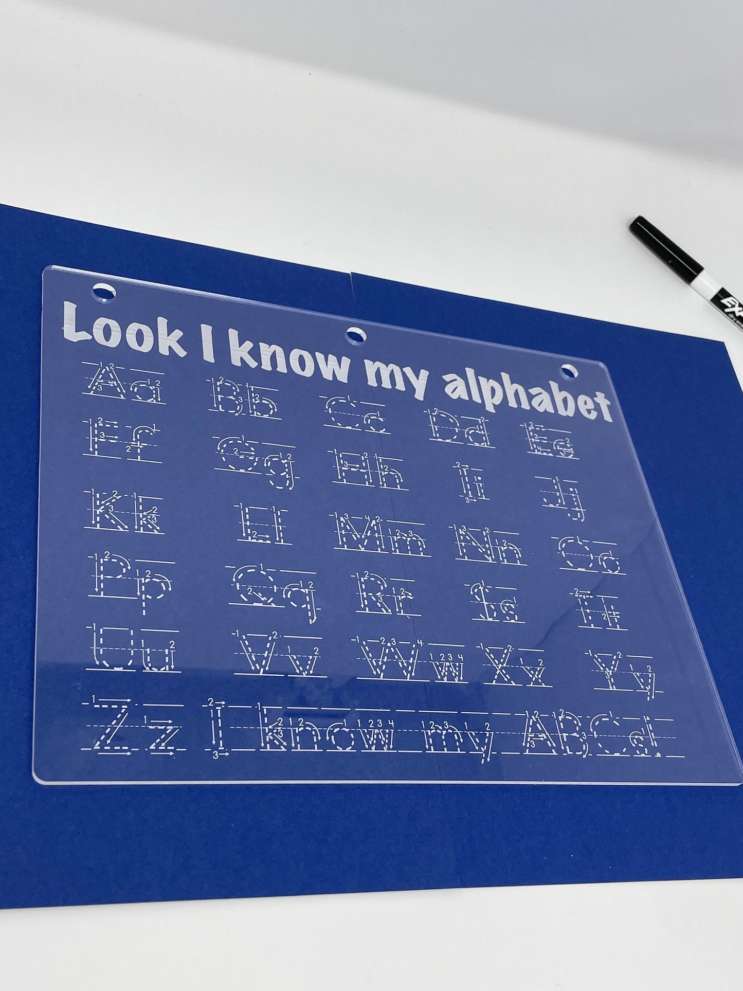 My ABCs | Look I Know My Series | Early Education | Penmanship Practice On Acrylic | Each letter of the Alphabet
