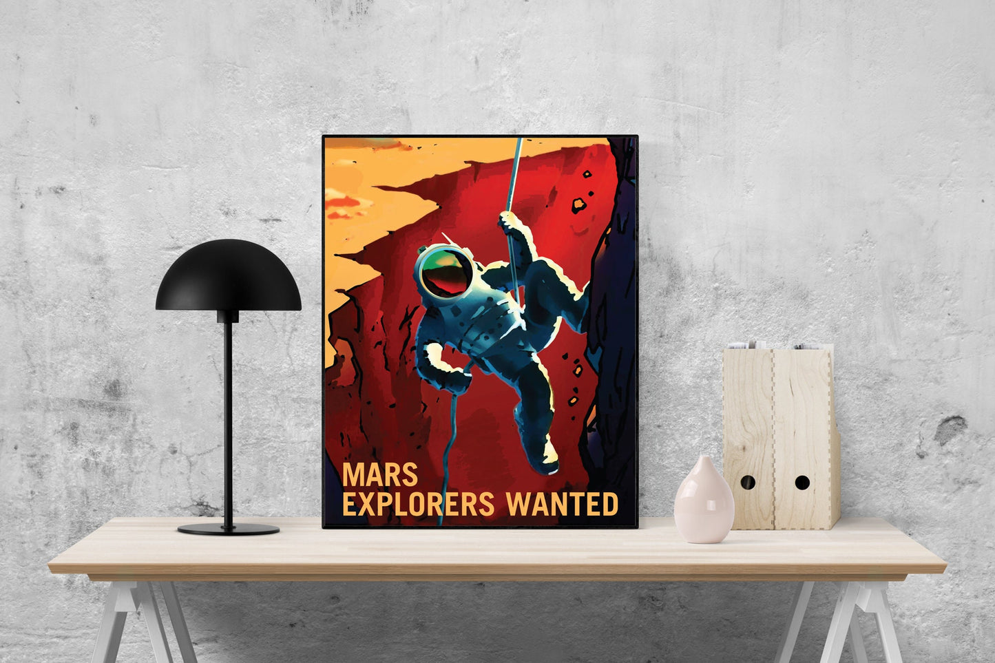 Martian Explorers Wanted Postter | Mars | Inner Solar System | Rocky Planet | NASA JPL | Outer Space Art Print