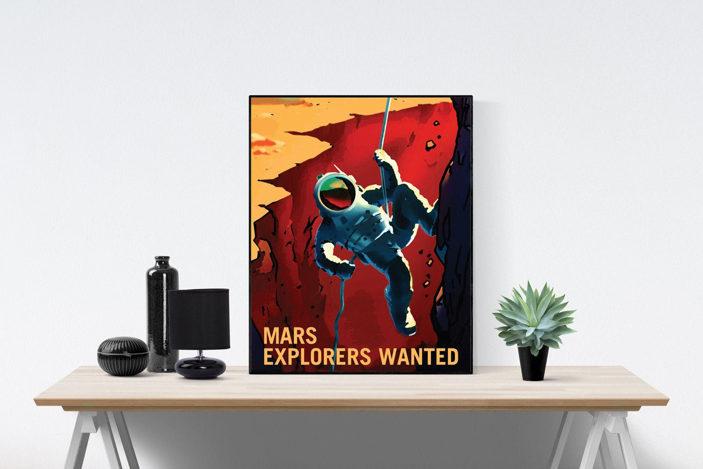 Martian Explorers Wanted Postter | Mars | Inner Solar System | Rocky Planet | NASA JPL | Outer Space Art Print