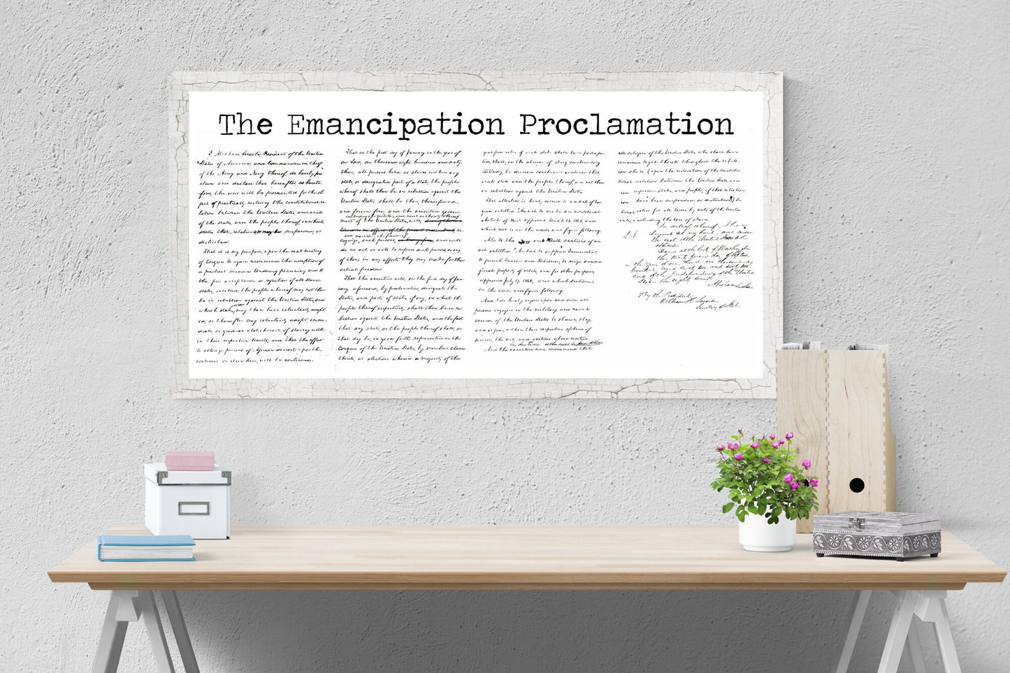 The Emancipation Proclamation Handwritten | The Civil War | United States | Abraham Lincoln | Ulysses S Grant | Art Print
