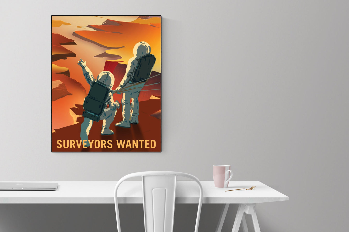 Surveyors Wanted to Explore Mars and its Moons | Mars | Inner Solar System | Rocky Planet | NASA JPL | Outer Space Art Print