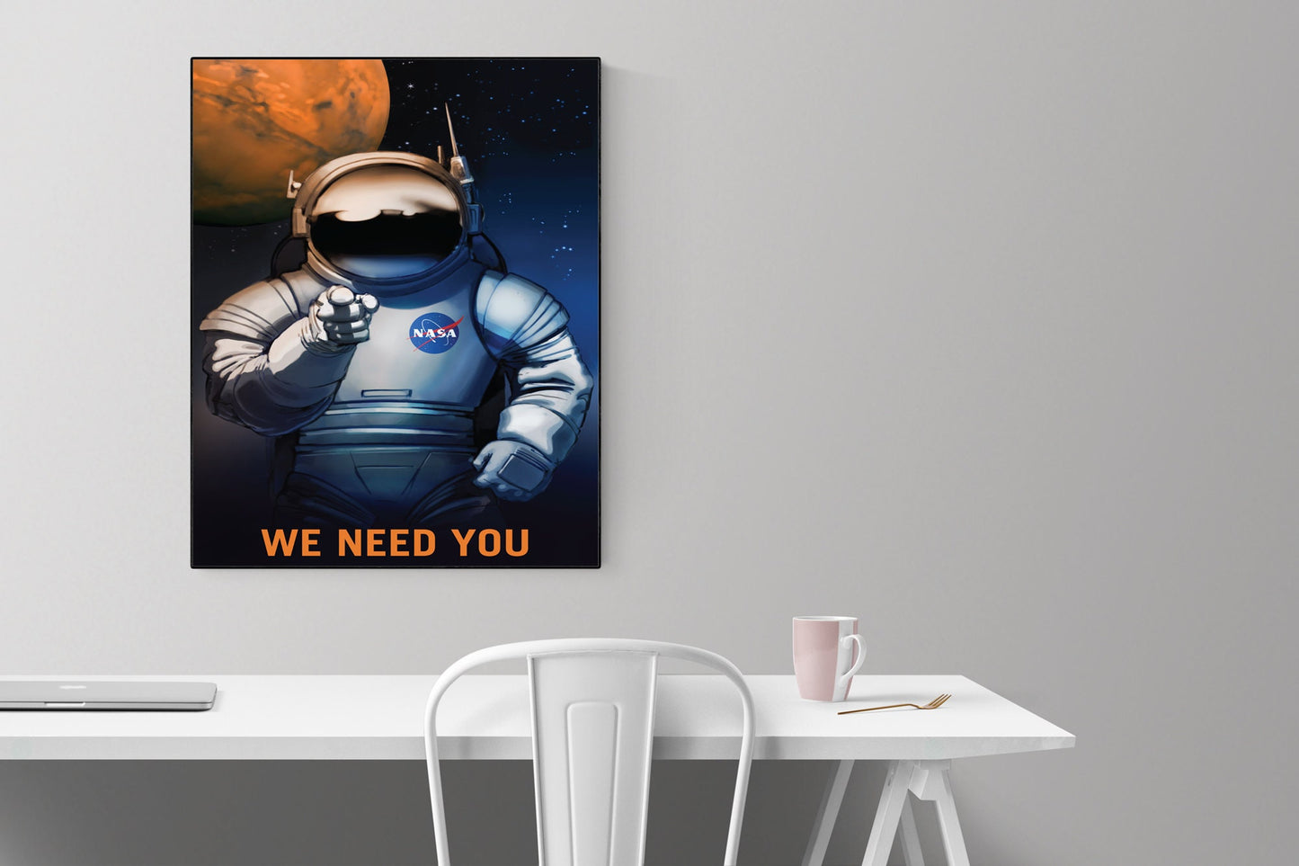 We Need You on Mars and its Moons | Inner Solar System | Rocky Planet | NASA JPL | Outer Space Art Print
