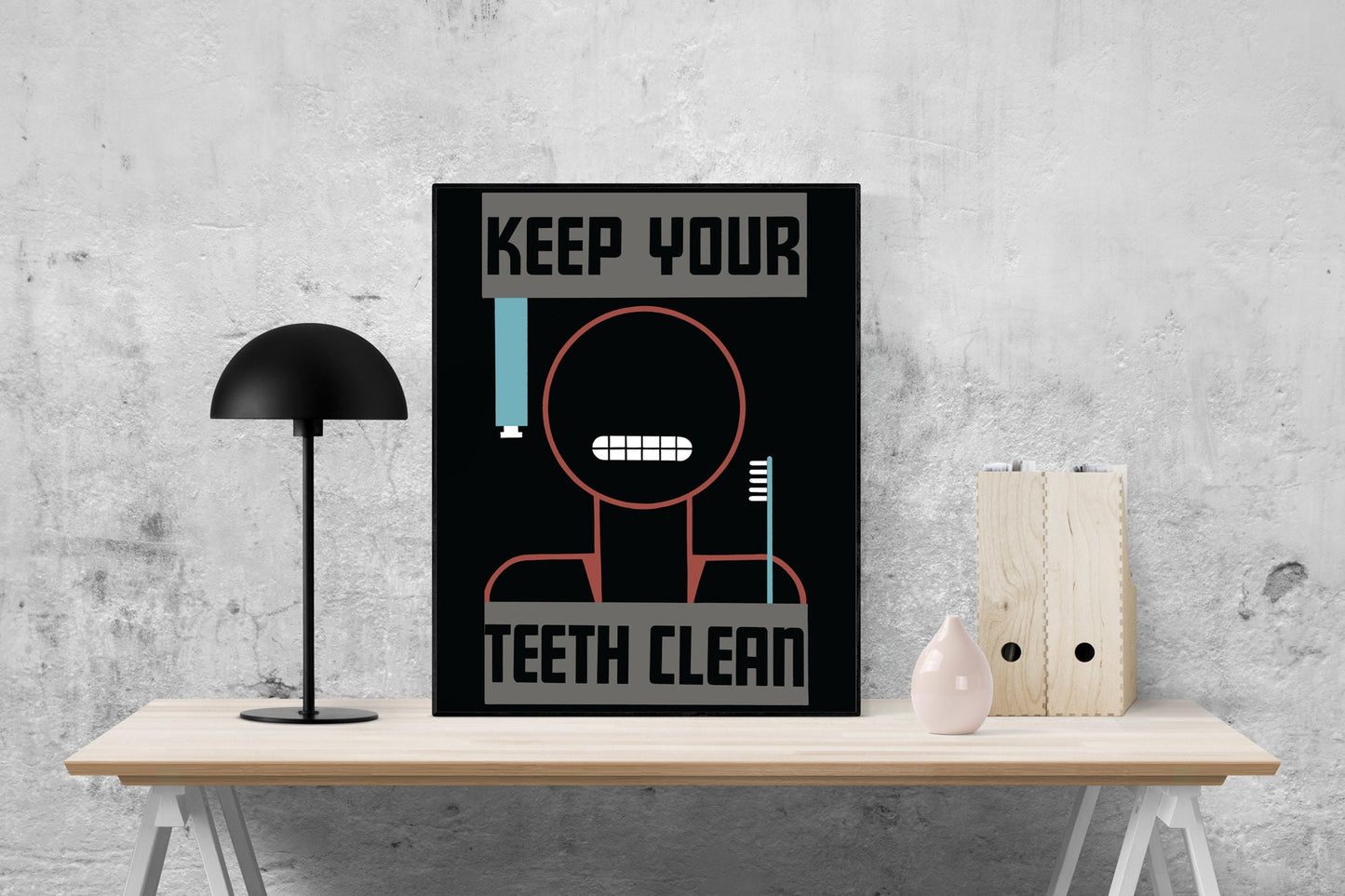 Keep Your Teeth Clean | Dentist | Vintage Art Print