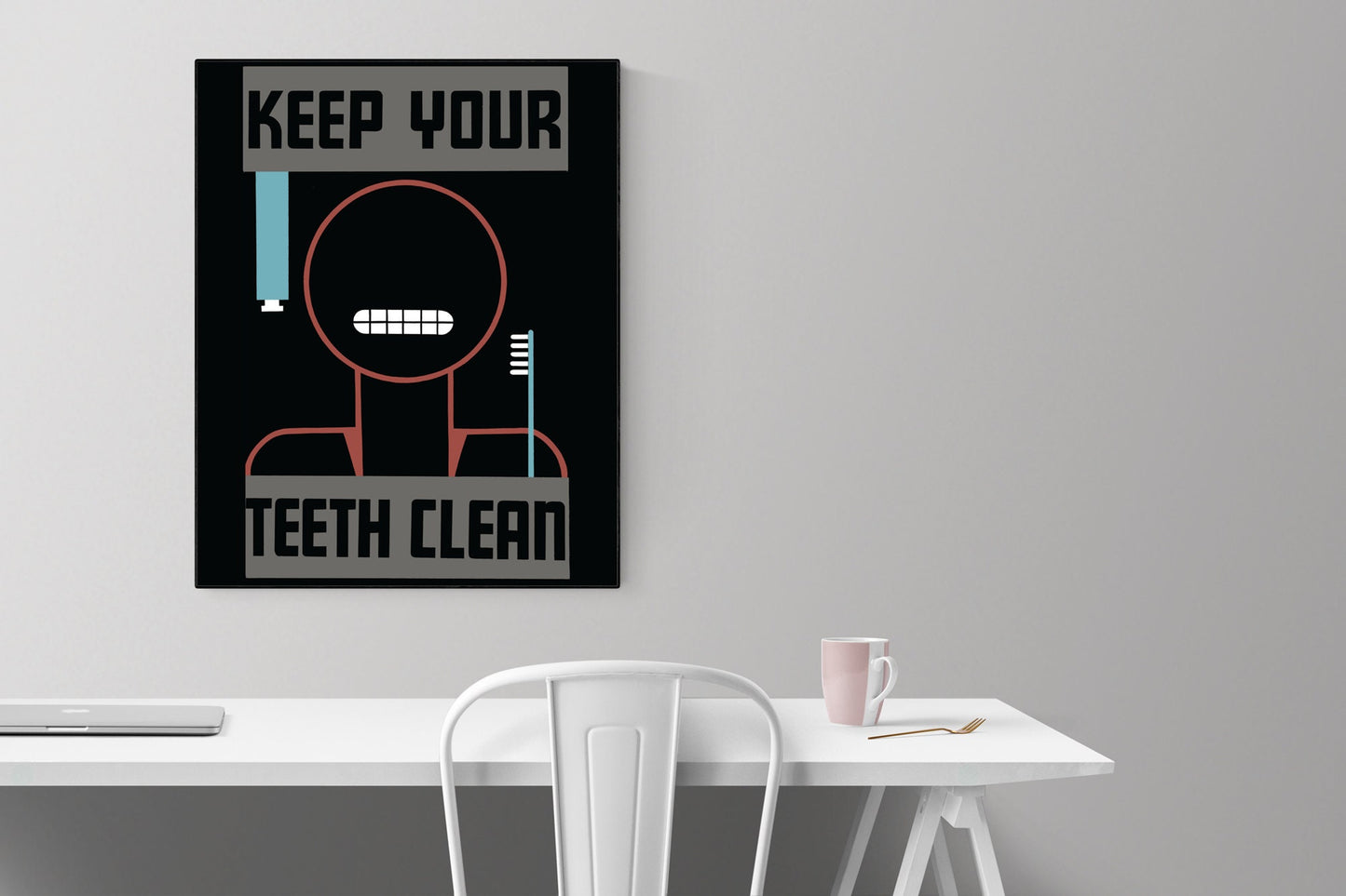 Keep Your Teeth Clean | Dentist | Vintage Art Print