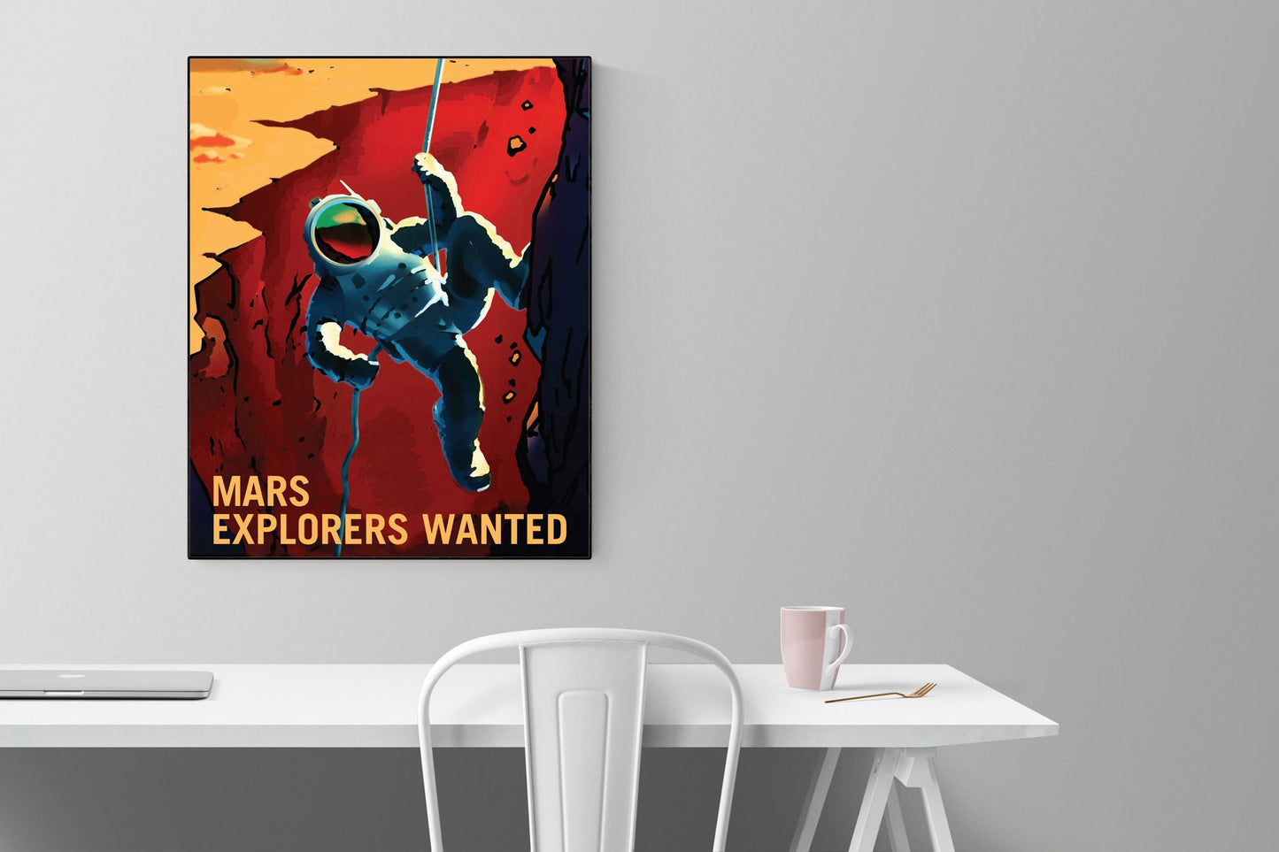 Martian Explorers Wanted Postter | Mars | Inner Solar System | Rocky Planet | NASA JPL | Outer Space Art Print
