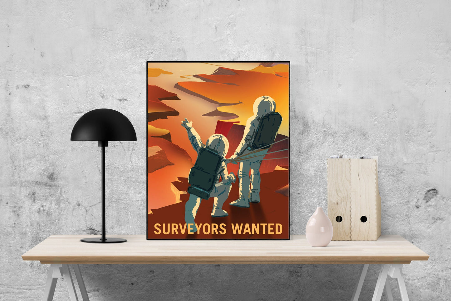 Surveyors Wanted to Explore Mars and its Moons | Mars | Inner Solar System | Rocky Planet | NASA JPL | Outer Space Art Print
