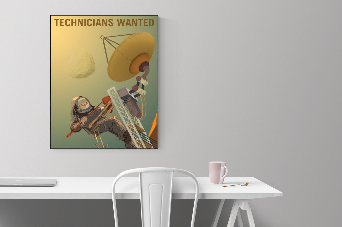 Technicians Wanted to Engineer our Future on Mars | Inner Solar System | Rocky Planet | NASA JPL | Outer Space Art Print