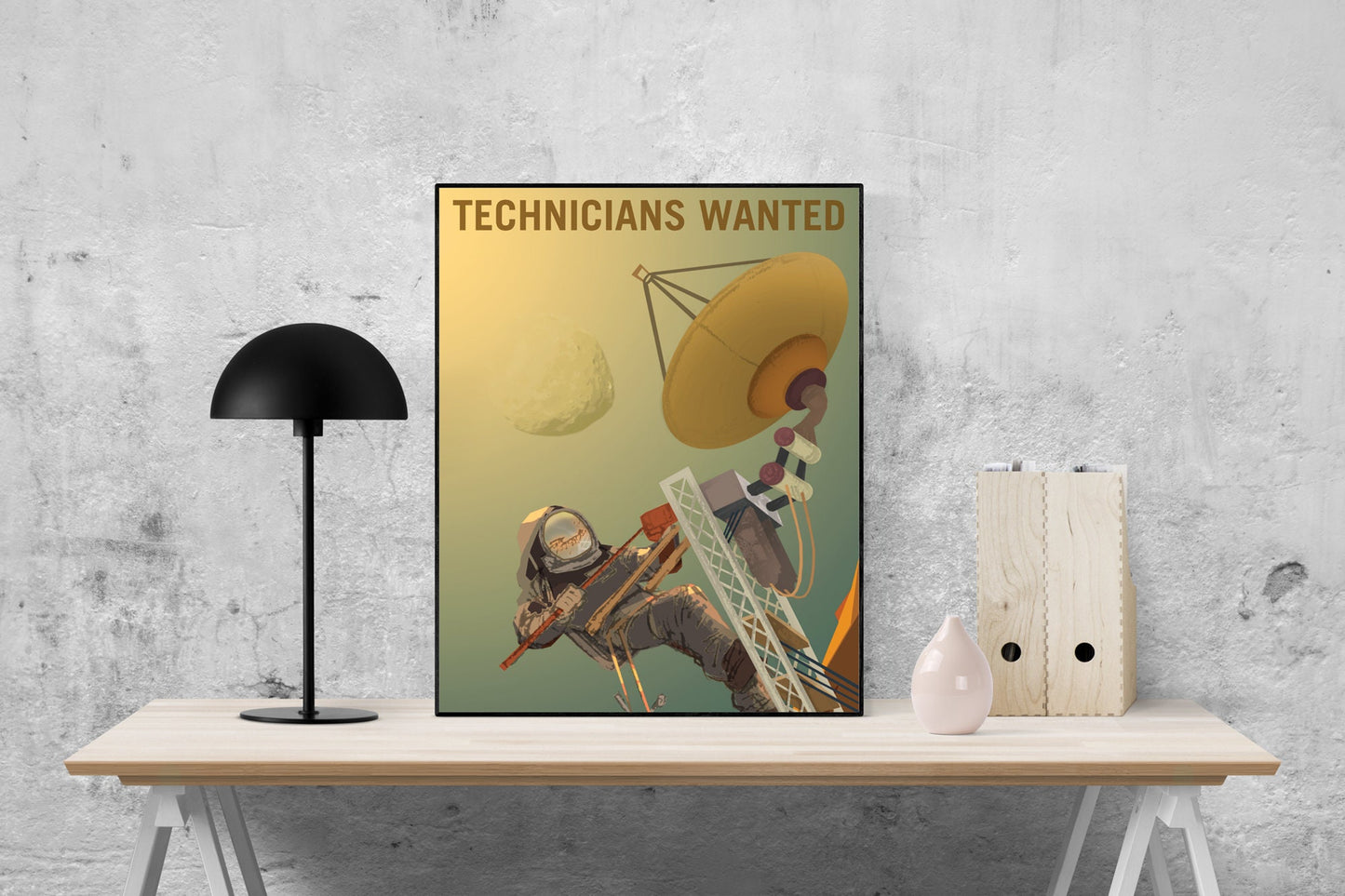 Technicians Wanted to Engineer our Future on Mars | Inner Solar System | Rocky Planet | NASA JPL | Outer Space Art Print