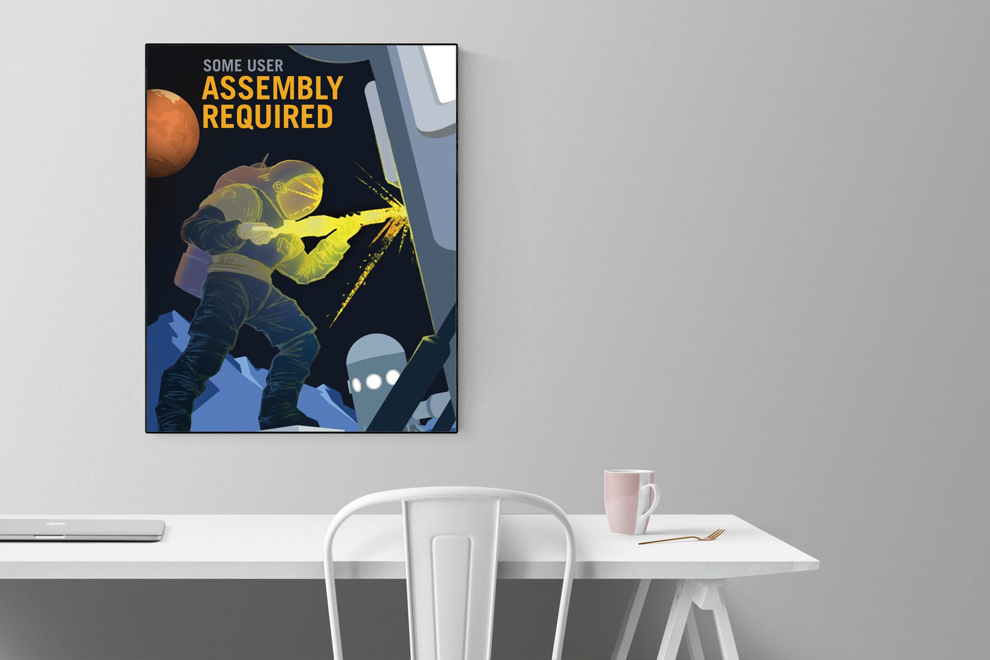 Assembly Required to Build Our Future on Mars and its Moons | Inner Solar System | Rocky Planet | NASA JPL | Outer Space Art Print