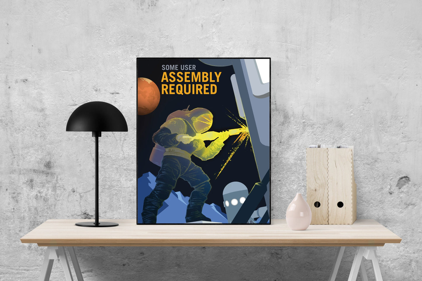 Assembly Required to Build Our Future on Mars and its Moons | Inner Solar System | Rocky Planet | NASA JPL | Outer Space Art Print