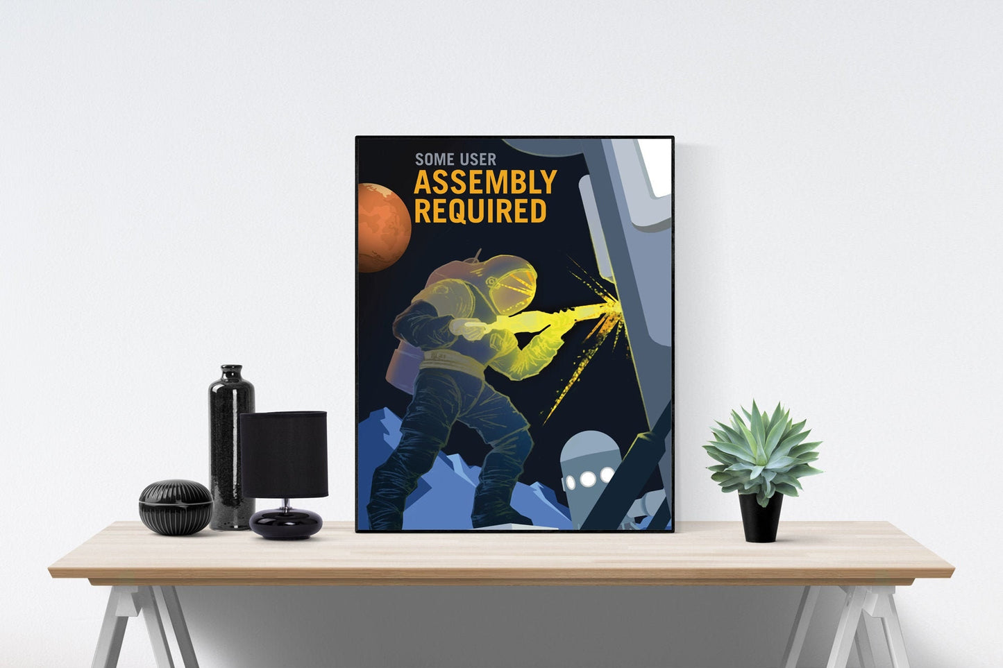 Assembly Required to Build Our Future on Mars and its Moons | Inner Solar System | Rocky Planet | NASA JPL | Outer Space Art Print