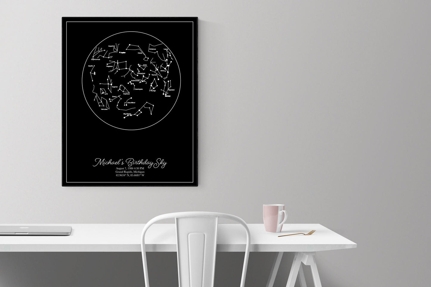 Nighttime Constellations | Memorialize Special Moments In Life | Wedding, Birthday, Engagement, Funeral | Personalized Art Print