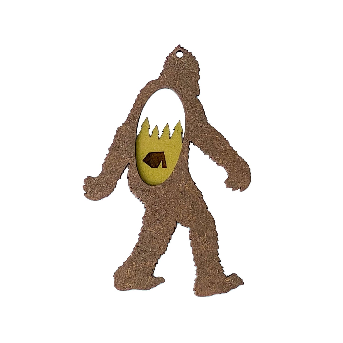 Layered Bigfoot Ornament | DIY Paint | Gift | Present Tag | Christmas Tree